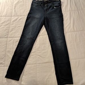 Dark Blue High Waist Express Skinny Jeans Size 12R